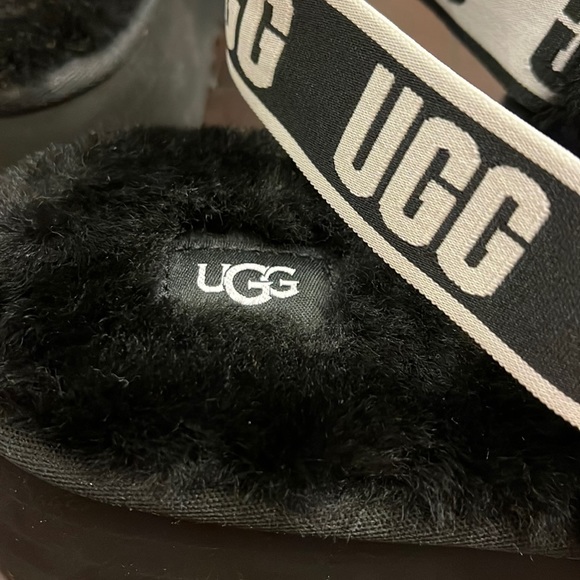 Ugg Australia Disco slides sandals shoes black new 1112258 Women’s size 7 - Picture 10 of 16